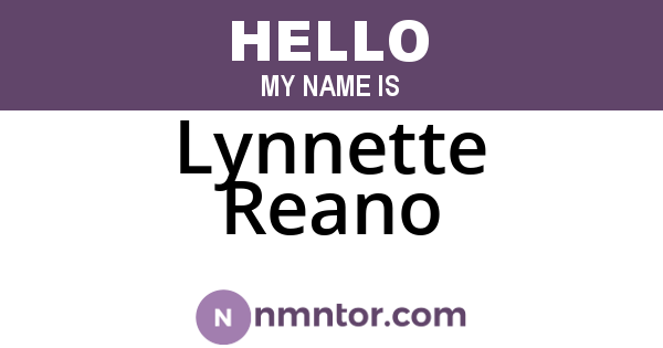Lynnette Reano