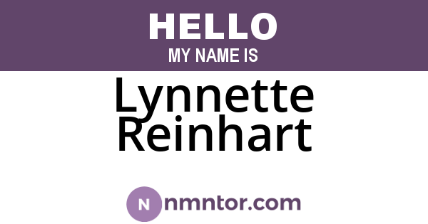 Lynnette Reinhart