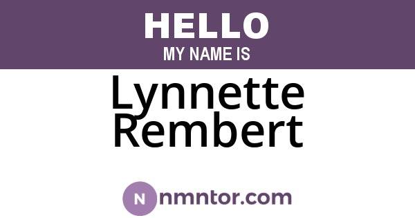 Lynnette Rembert