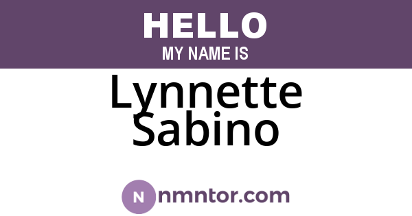 Lynnette Sabino