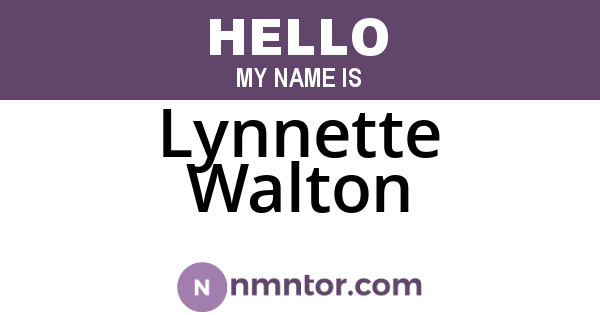 Lynnette Walton