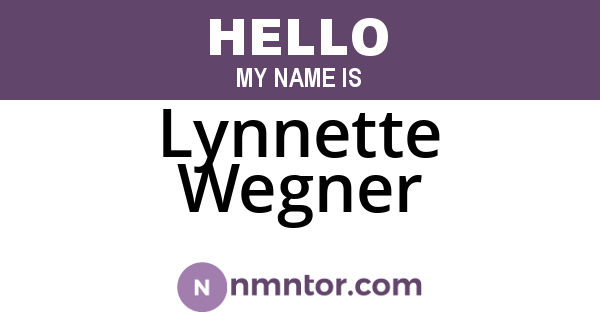 Lynnette Wegner