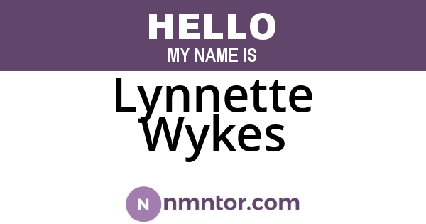 Lynnette Wykes
