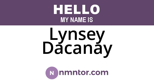 Lynsey Dacanay