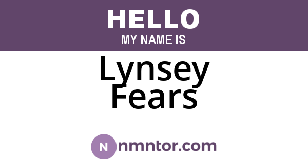 Lynsey Fears