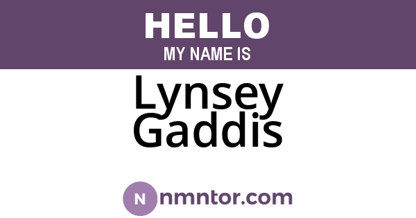 Lynsey Gaddis