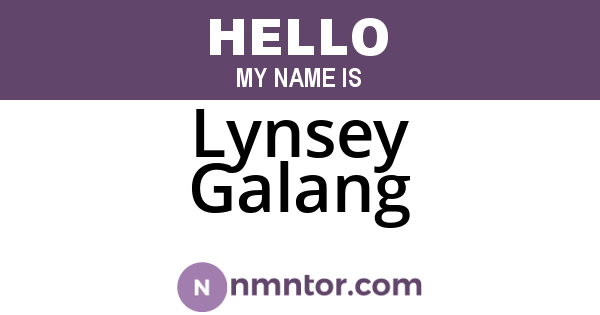 Lynsey Galang