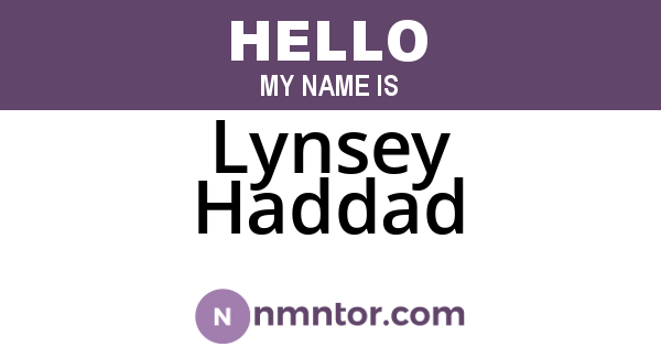 Lynsey Haddad