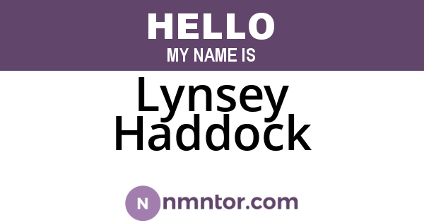 Lynsey Haddock