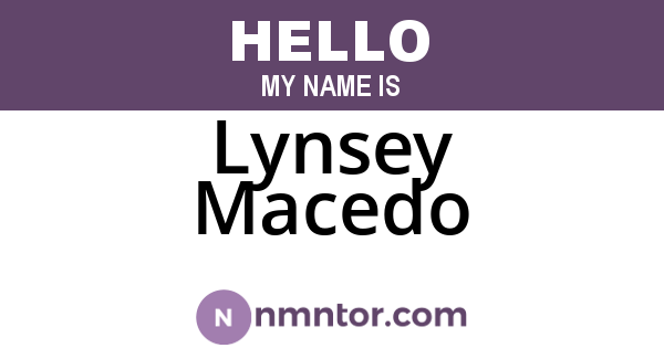 Lynsey Macedo