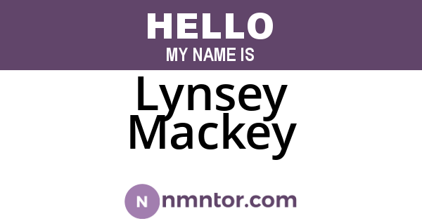Lynsey Mackey