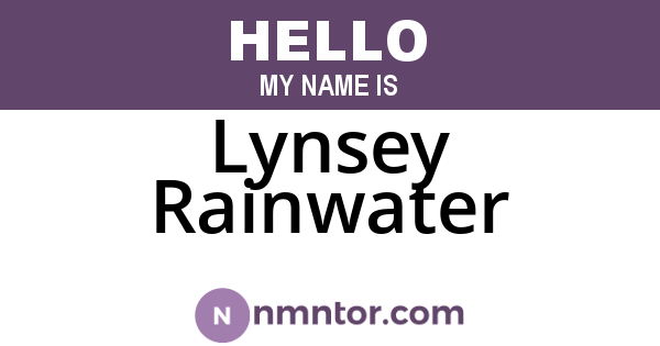 Lynsey Rainwater