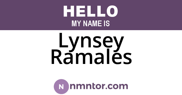 Lynsey Ramales