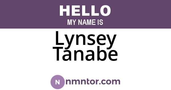 Lynsey Tanabe