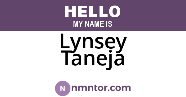 Lynsey Taneja