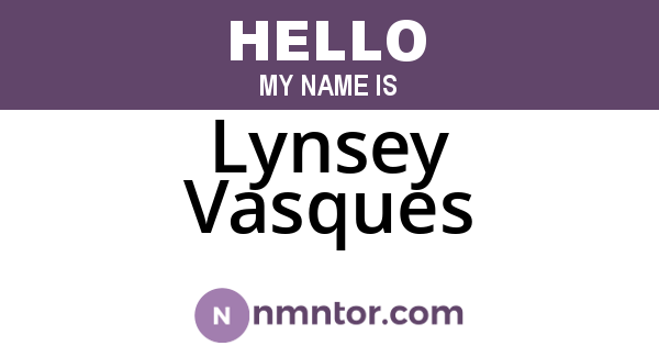 Lynsey Vasques