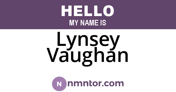 Lynsey Vaughan