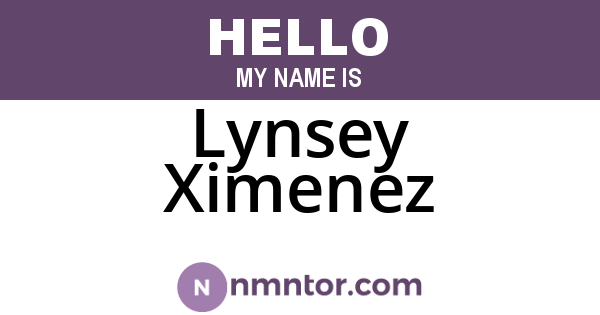 Lynsey Ximenez