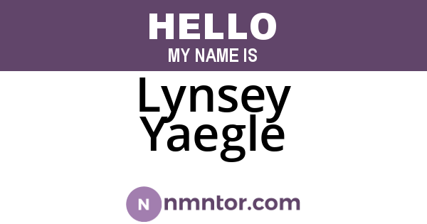 Lynsey Yaegle