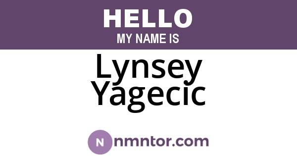Lynsey Yagecic