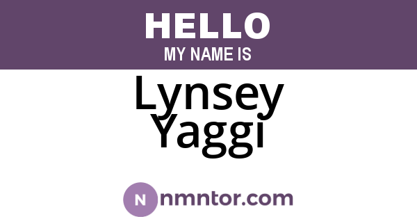 Lynsey Yaggi
