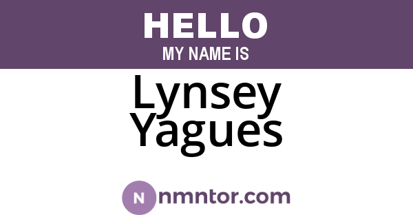 Lynsey Yagues