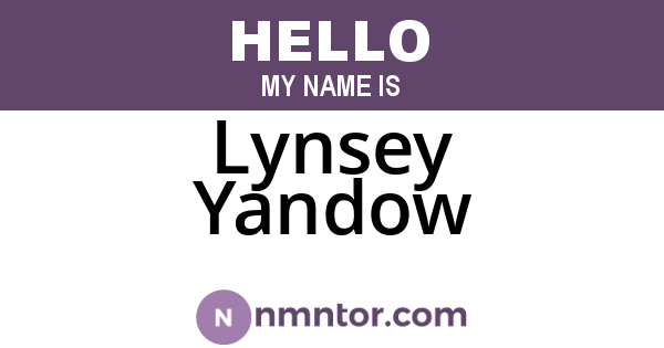 Lynsey Yandow