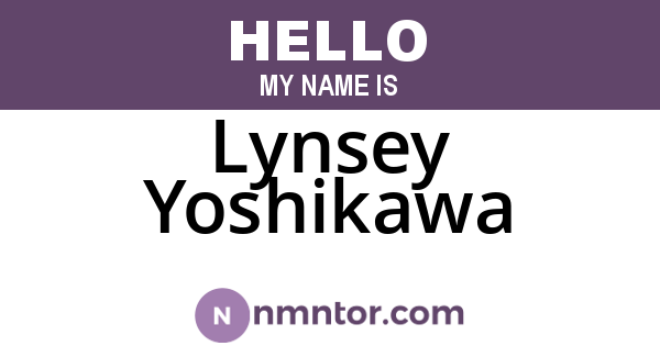 Lynsey Yoshikawa