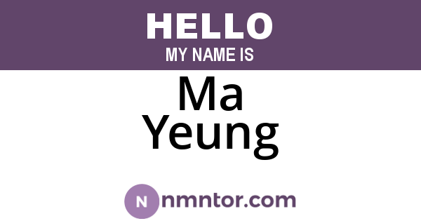 Ma Yeung