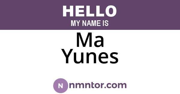 Ma Yunes
