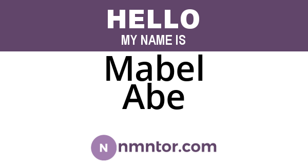 Mabel Abe