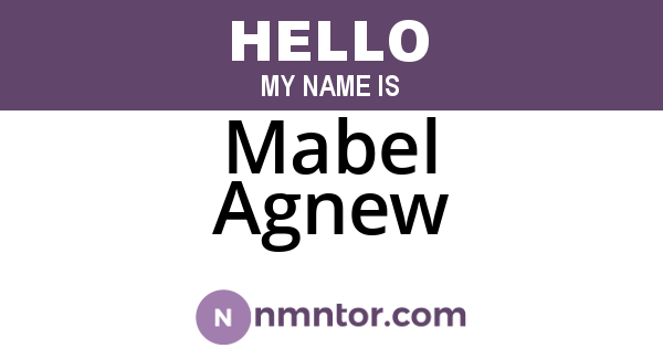 Mabel Agnew