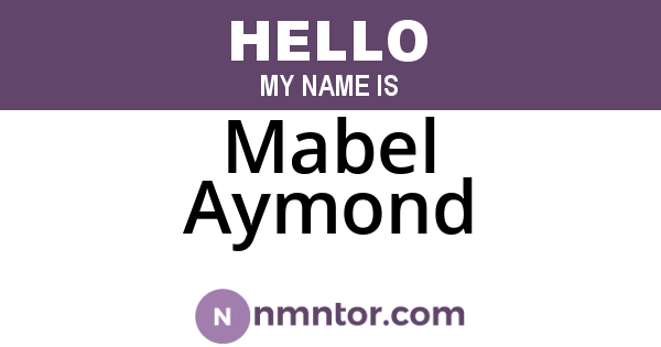 Mabel Aymond