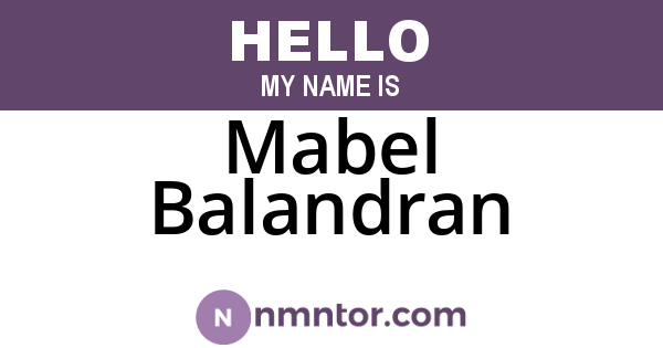 Mabel Balandran