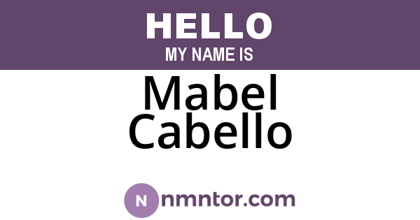 Mabel Cabello