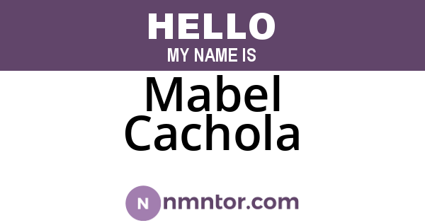Mabel Cachola
