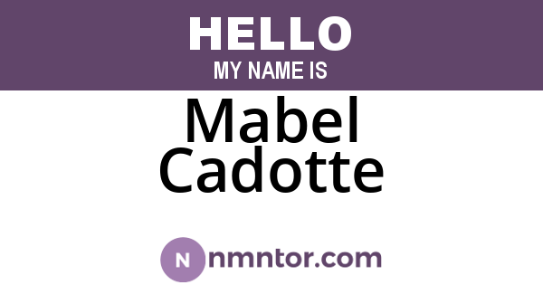 Mabel Cadotte