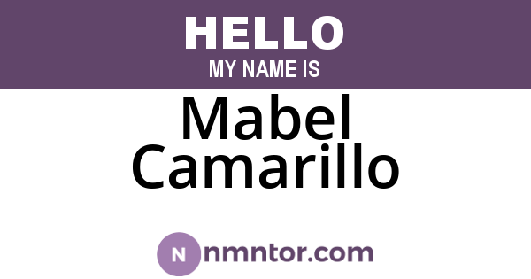 Mabel Camarillo