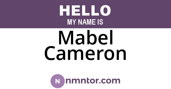 Mabel Cameron