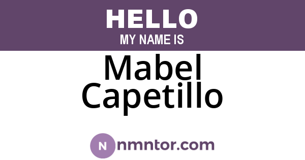 Mabel Capetillo