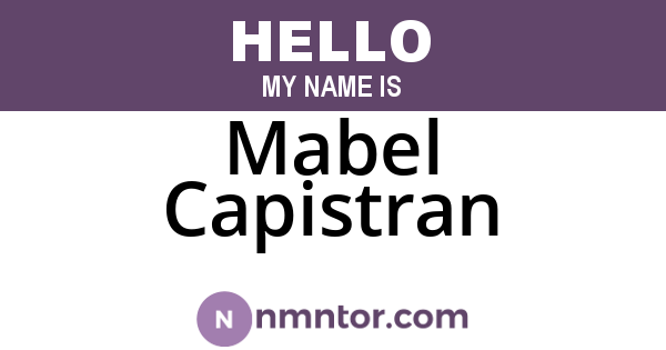 Mabel Capistran