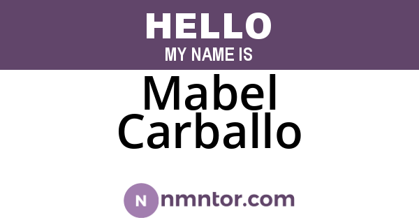 Mabel Carballo