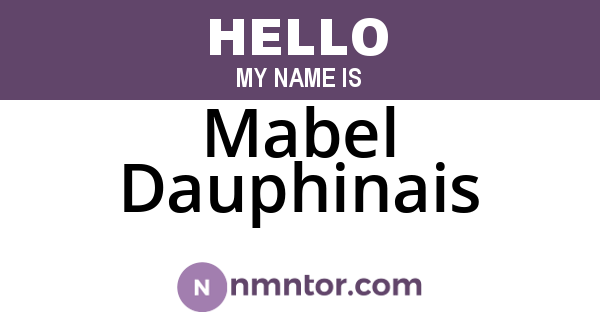 Mabel Dauphinais