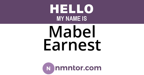 Mabel Earnest