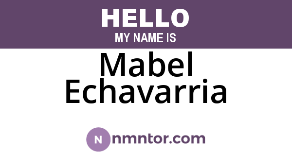 Mabel Echavarria