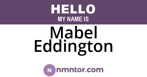 Mabel Eddington