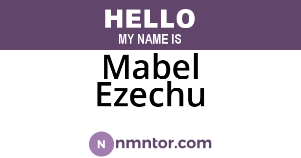 Mabel Ezechu