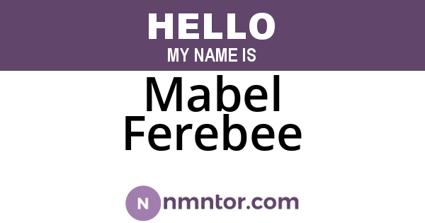 Mabel Ferebee