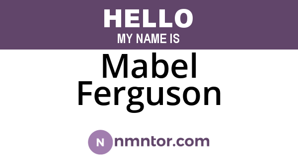Mabel Ferguson