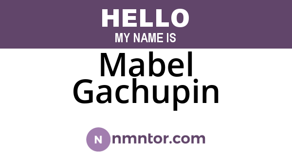 Mabel Gachupin